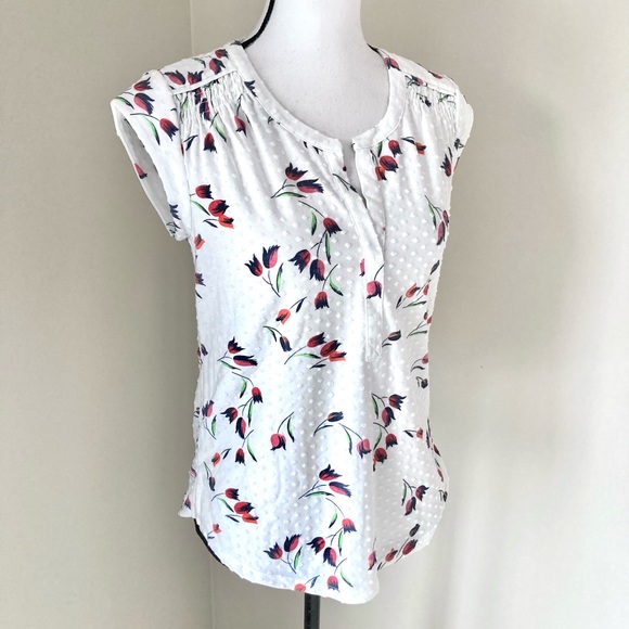 NWT Daniel Rainn - Rayli Split Neck Cap Sleeve Textured Knit Top Size XS - Picture 3 of 7